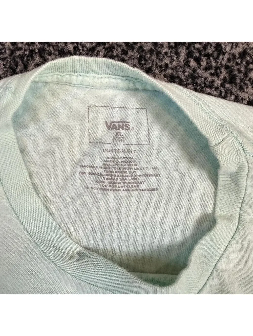 Vans white t-shirt with black logo, kids xl